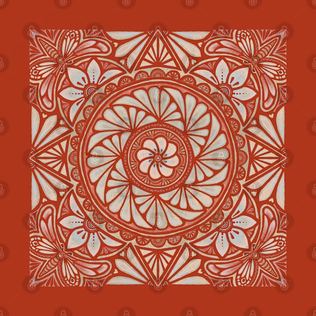 Pasifika burnt orange by AprilAppleArt