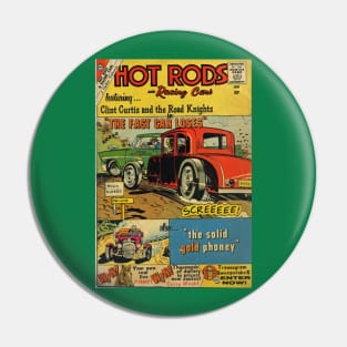 Vintage Race Hotroad Red car Pin