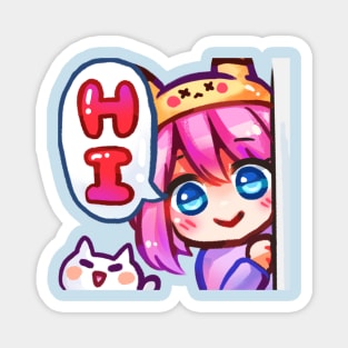 kawaii anime girl hi cat OC Magnet