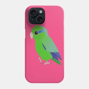 Cute green pacific parrotlet Phone Case