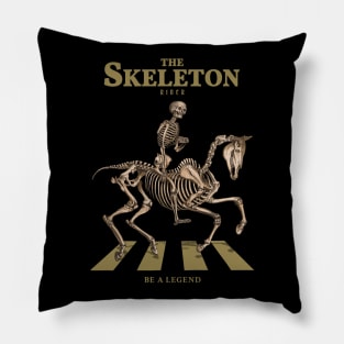 Vintage Rider The Skeleton Pillow