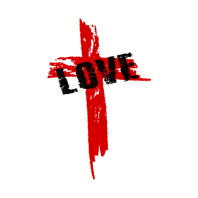 LOVE - Christian Cross by AlondraHanley