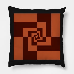Golden Ratio Orthogonal pattern  - Warm Orange Brown Pillow