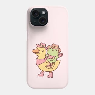 Cute Cowboy Frog Riding Yellow Ducky Phone Case