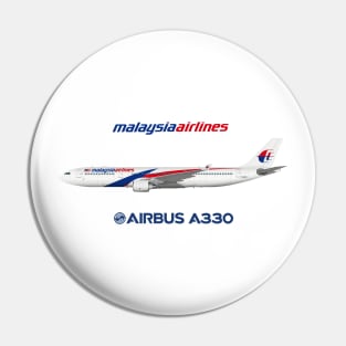 Illustration Of Malaysia Airlines Airbus A330-300 Pin