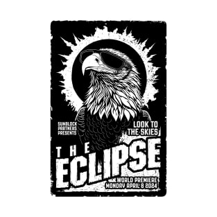 American Bald Eagle Solar Eclipse 2024 Science Fiction Movie T-Shirt