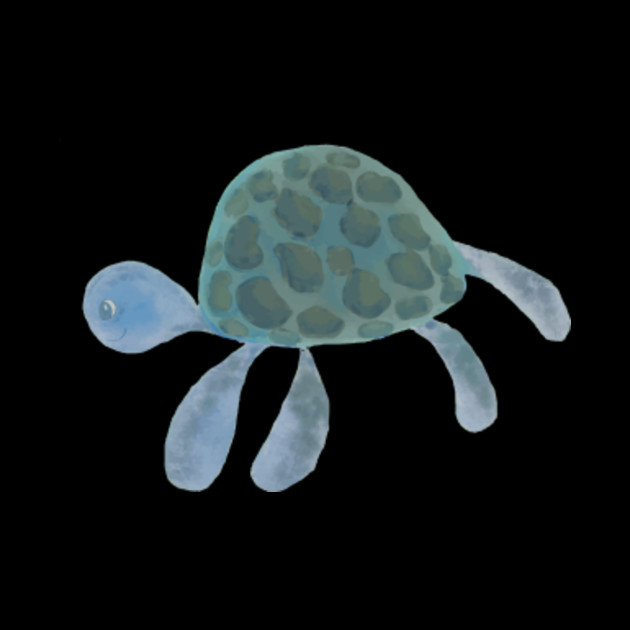 Cute Sea Turtle Watercolor Painting Ocean Animal Sea Turtle Sea