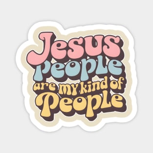"Jesus People" Retro Bubble Letter Tee Magnet