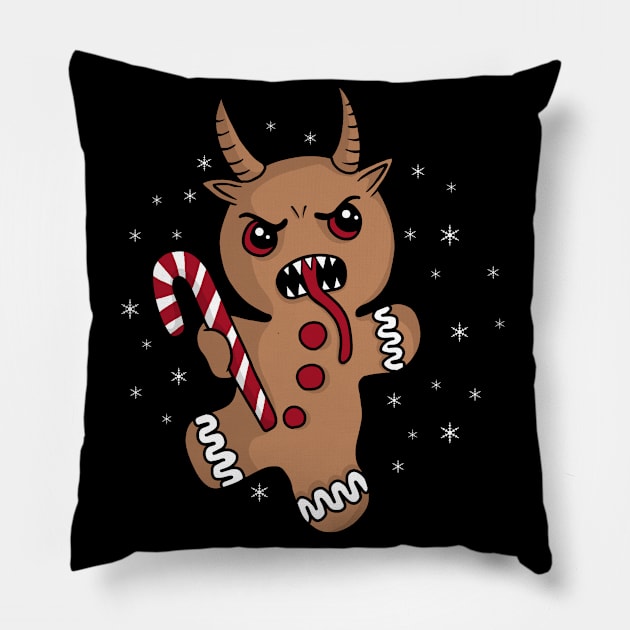 Gingerbread Krampus Pillow by valentinahramov