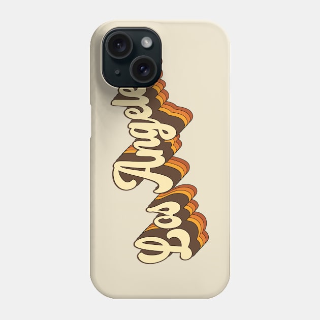 Retro Vintage 70s Groovy Los Angeles Phone Case by Inspire Enclave