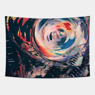 Abstract Motorcycle Engine Tapestry