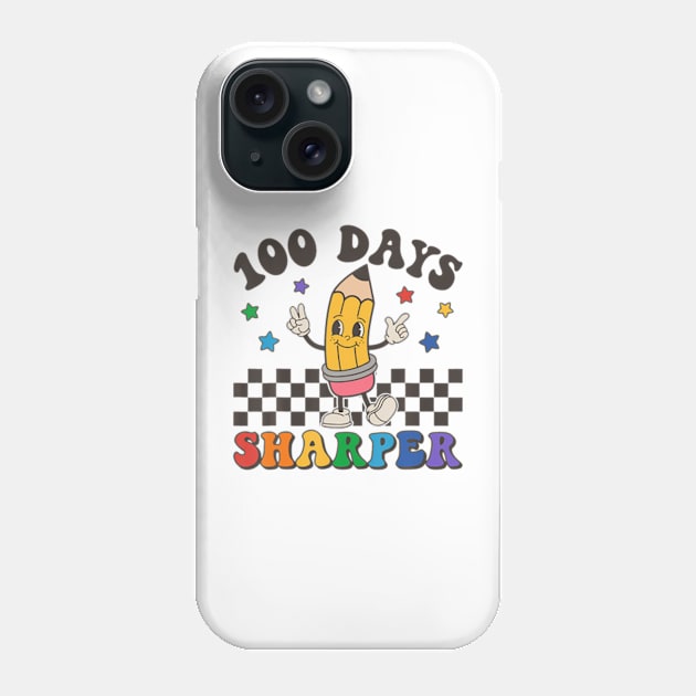 Retro 100 Days Sharper Little Pencil 100 Days of School Phone Case by Daysy1