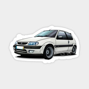 Citroen Saxo Illustration - White Magnet