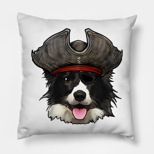 Border Collie Pirate Pillow