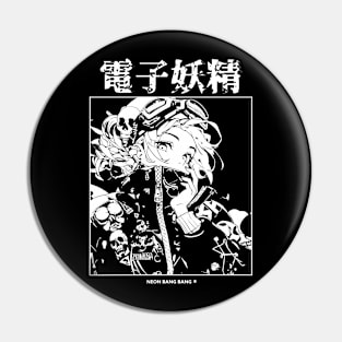 Japanese Streetwear Goth Grunge Anime Girl Manga Aesthetic Pin
