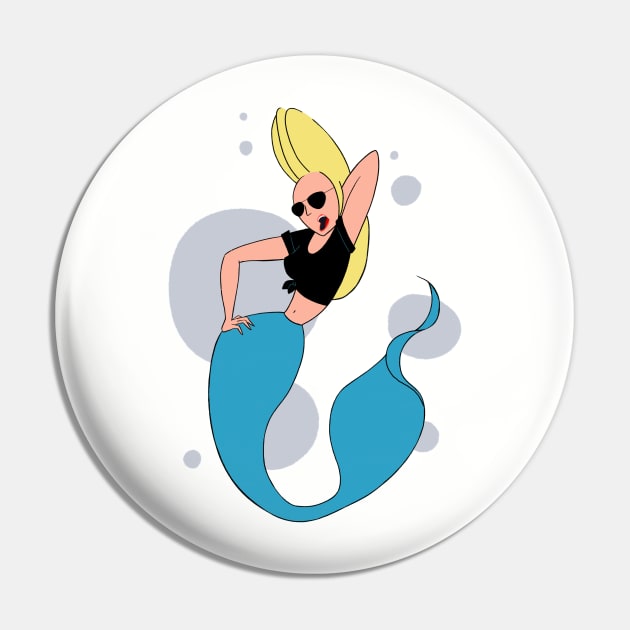 Johnny Bravo Mermaid genderbended Pin by Krismilla 