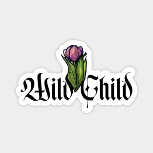 Wild Child Flower Tattoo Magnet