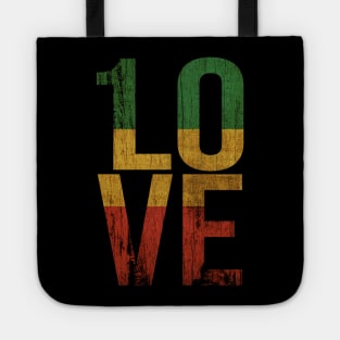 1 Love One Love Roots Rock Reggae Rasta Design Tote