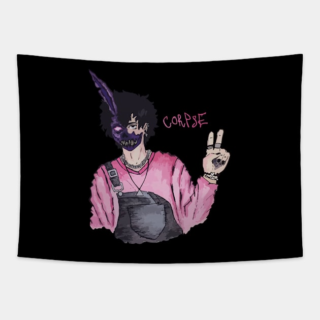 Corpse Husband Peace Tapestry by yevomoine