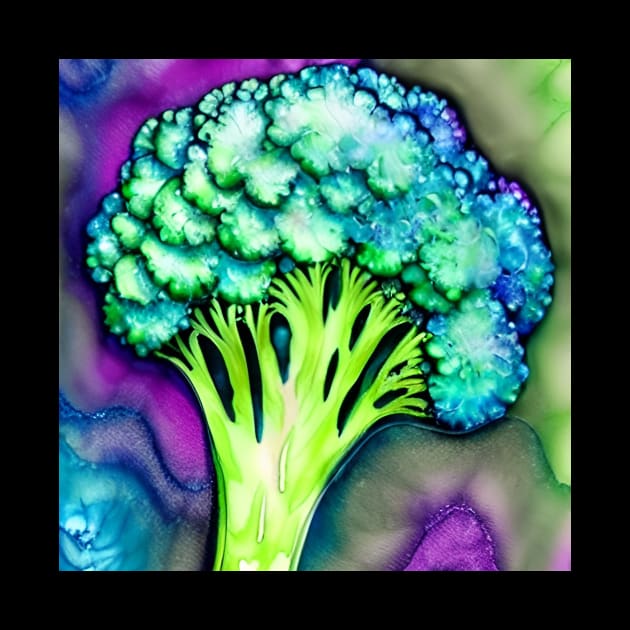 Broccoli in Watercolor by ArtistsQuest