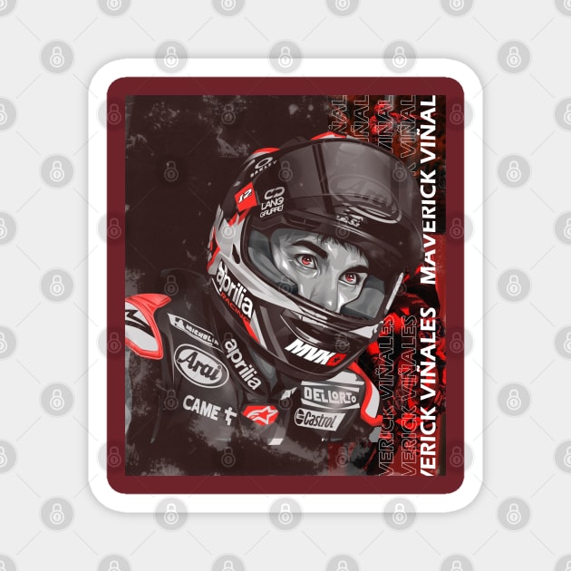 Maverick Vinales Magnet by Kiflipelu25