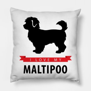 I Love My Maltipoo Pillow