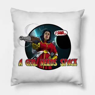 Listen Up! A Girl Needs Space. Pillow