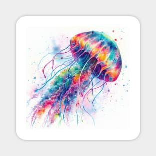 Psychedelic illustration of a jellyfish Magnet