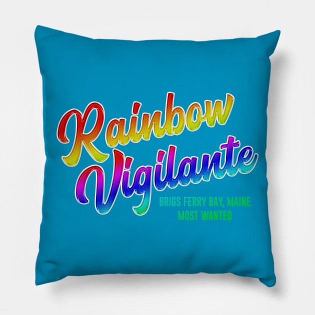 Rainbow Vigilante Pillow by KWebster1