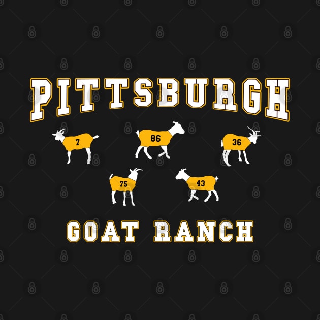 Pittsburgh Football GOAT Ranch Funny Football Animals by markz66