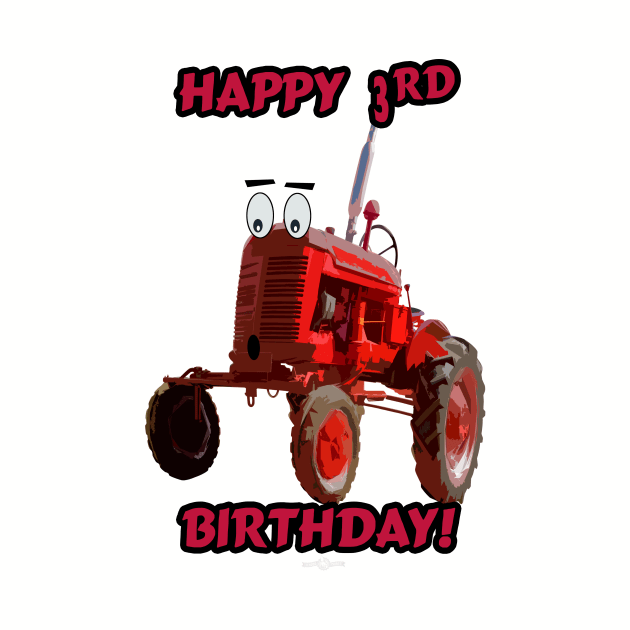 Happy 3rd Birthday tractor design by seadogprints