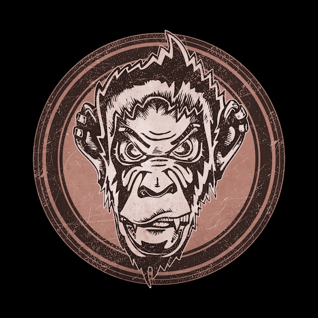 Wild Chimp Grunge Animal by wheedesign