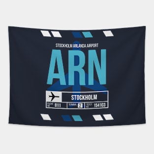 Stockholm (ARN) Airport Code Baggage Tag Tapestry