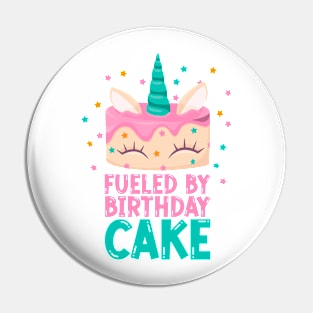 Funny Unicorn Cake For Girls Cute Fueled By Birthday Cake Pin