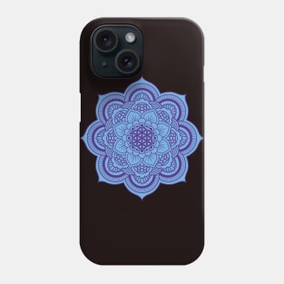 Blue Mandala (flower of life) Phone Case