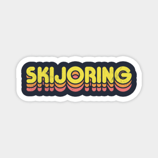 Retro Skijoring Magnet