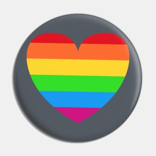 Heart (Small, Rainbow) Pin