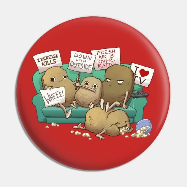 Couch Potato Club Pin by Dooomcat