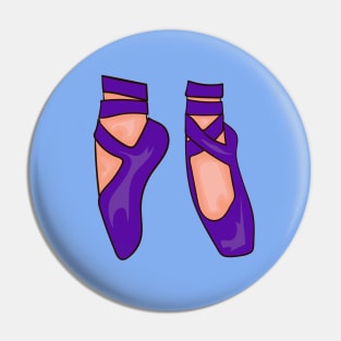 Purple Ballet Shoes Pin