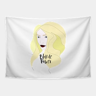 Blonde Power #woman #girl #beauty #fineart #popart #home #decor #fashion #buyart #artprint #minimal #drawing Tapestry