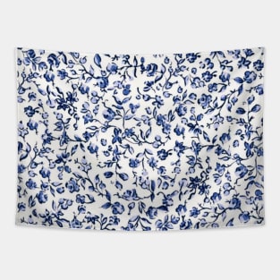 floral blue Tapestry