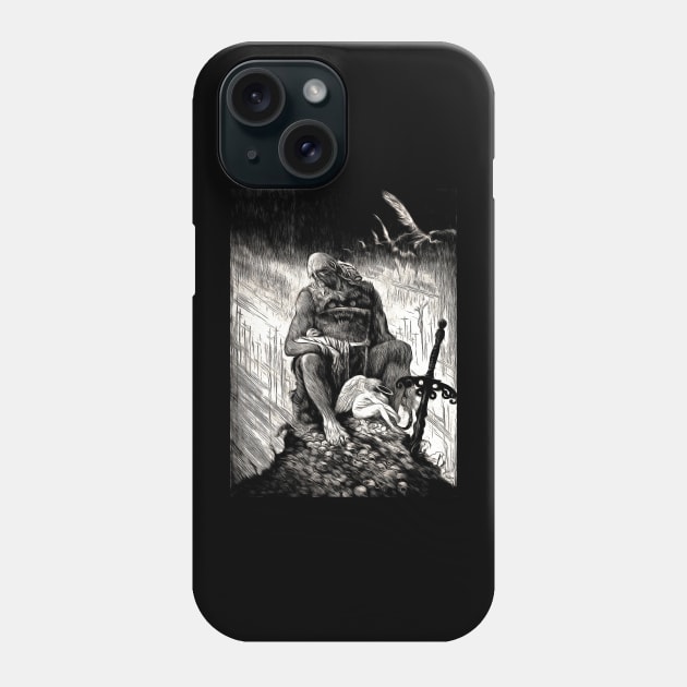 Captive Angel Sleeping Nephilim Giant Phone Case by AltrusianGrace