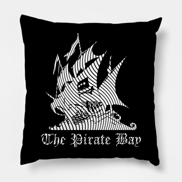 The Pirate Bay Electromagnetic Distortion (light) Pillow by Designs by Doctor-Multiverse.Com