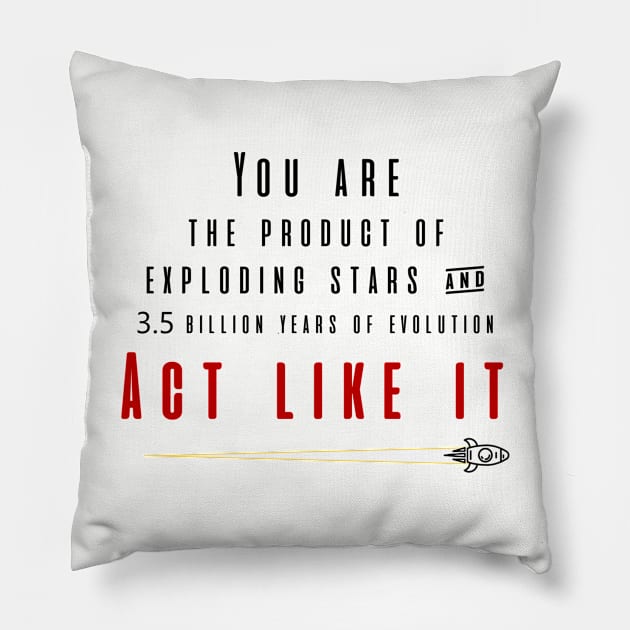 3.5 Billion Years of Evolution... Pillow by GodlessThreads