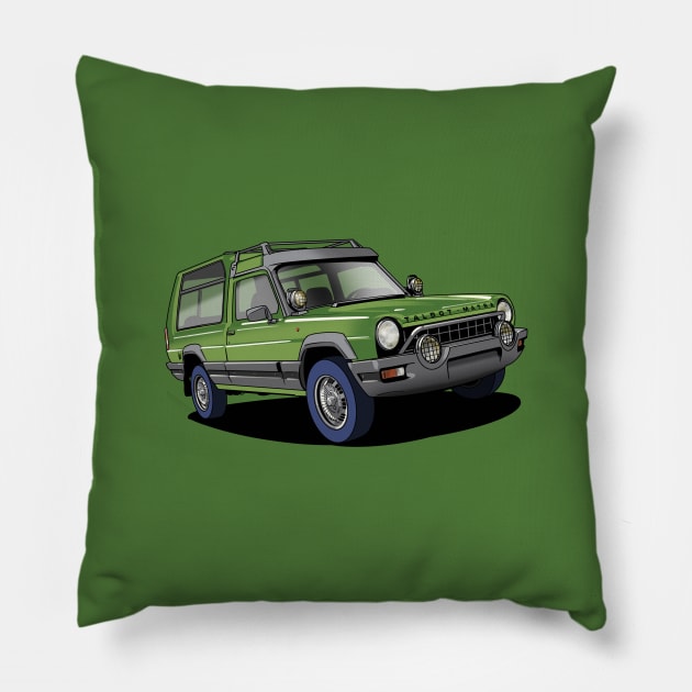 Green Matra-Simca Rancho Pillow by Webazoot