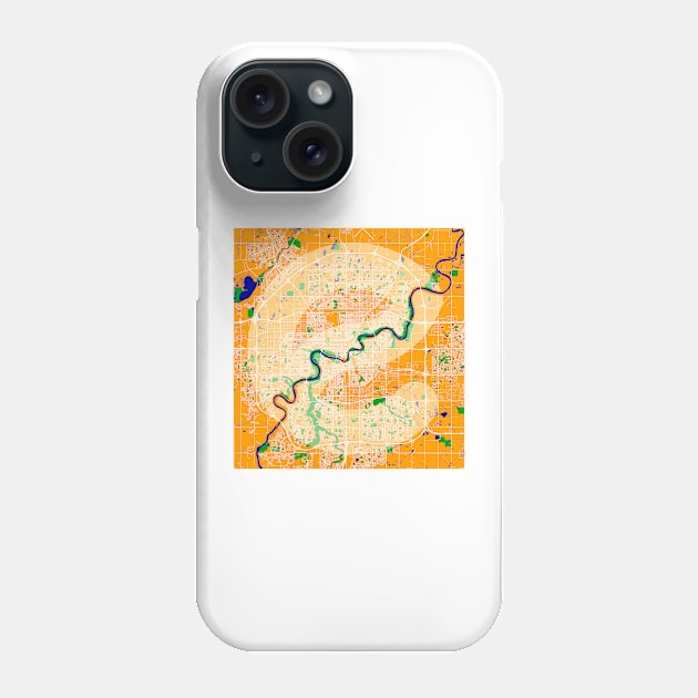 Edmonton Map Phone Case by Edmonton River