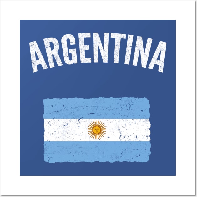 Custom Light Blue White-Old Gold 3D Argentinian Flag Authentic