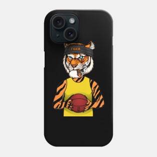 Tiger animal playing basketball Phone Case