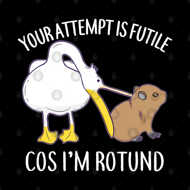 I'm Rotund Baby Capybara Pelican Funny Cute Chill Meme by alltheprints