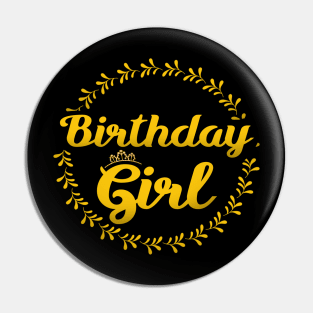 Birthday Girl T-shirt's for Girls Pin